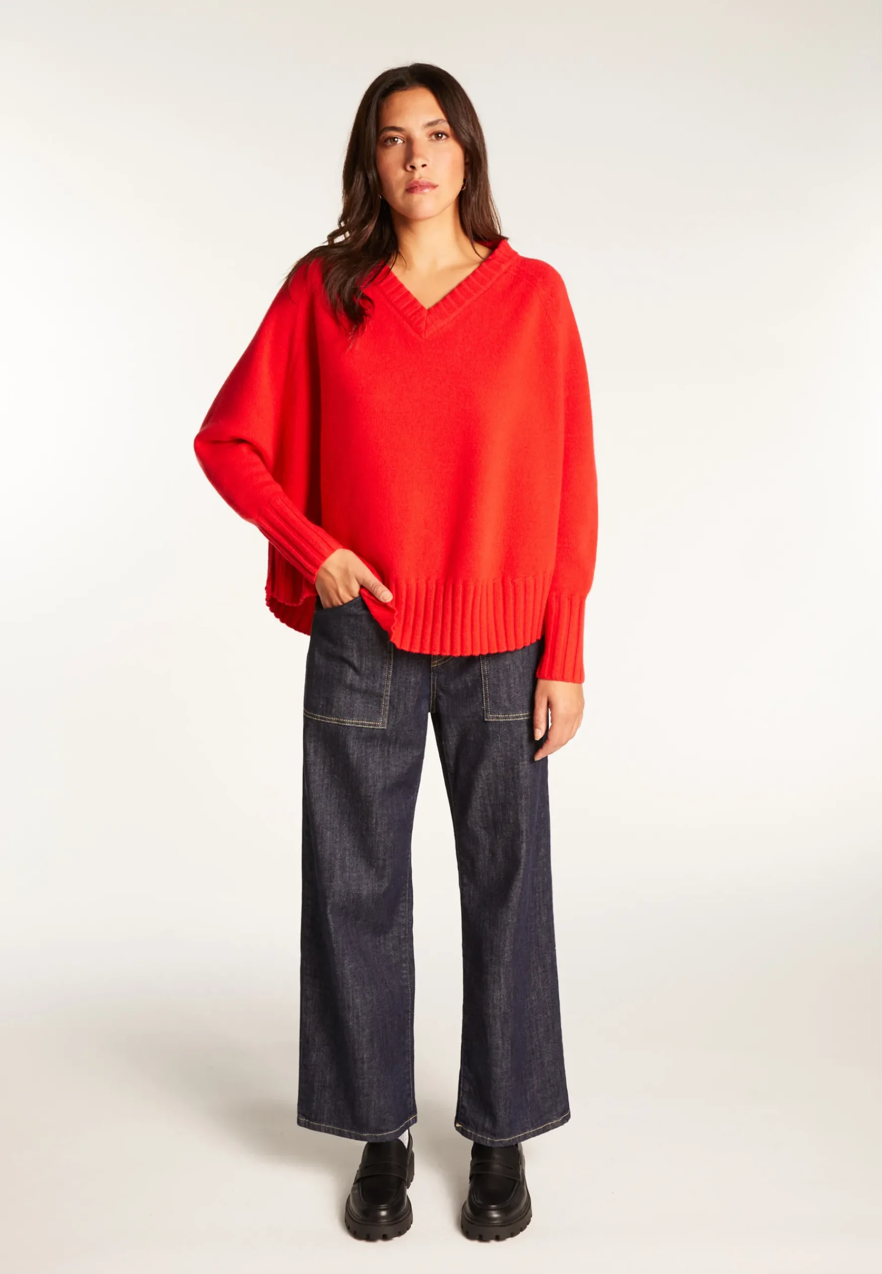 Montagut Pulls-Pull ample en laine - Vivienne 52-Rouge