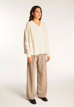 Montagut Pulls-Pull ample en laine - Vivienne 82-Ecru