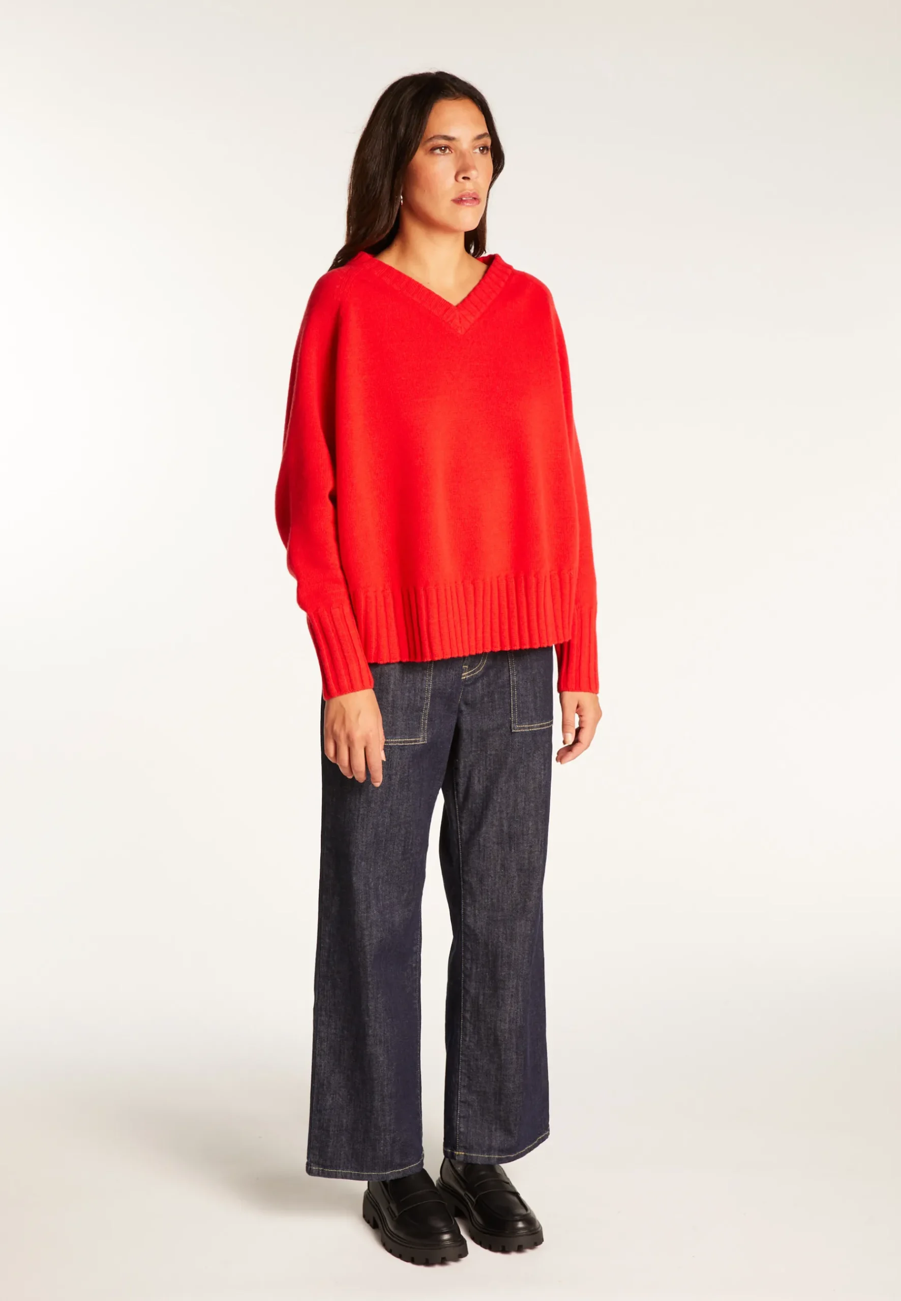 Montagut Pulls-Pull ample en laine - Vivienne 52-Rouge