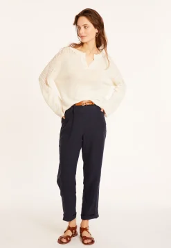 Montagut Pulls-Pull ample en lin - Molene 82-Ecru