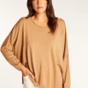 Montagut Pulls | Les Incontournables-Pull ample fin en laine mérinos - Azel 88-Camel