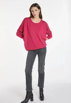 Montagut Pulls | Les Incontournables-Pull ample fin en laine mérinos - Azel 26-Rose foncé