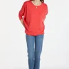 Montagut Pulls | Les Incontournables-Pull ample fin en laine mérinos - Azel 52-Rouge