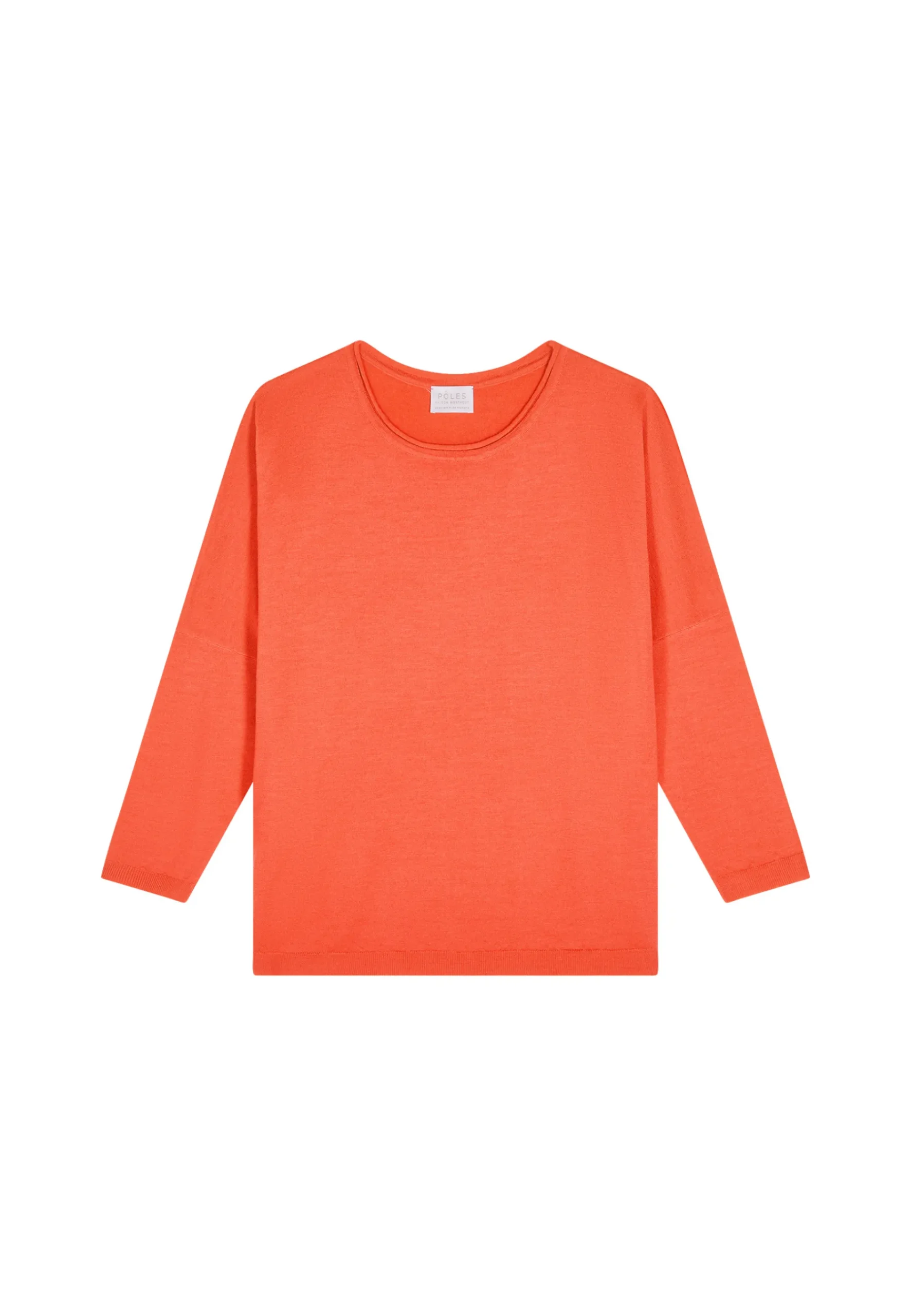 Montagut Pulls | Les Incontournables-Pull ample fin en laine mérinos - Azel 15-Orange