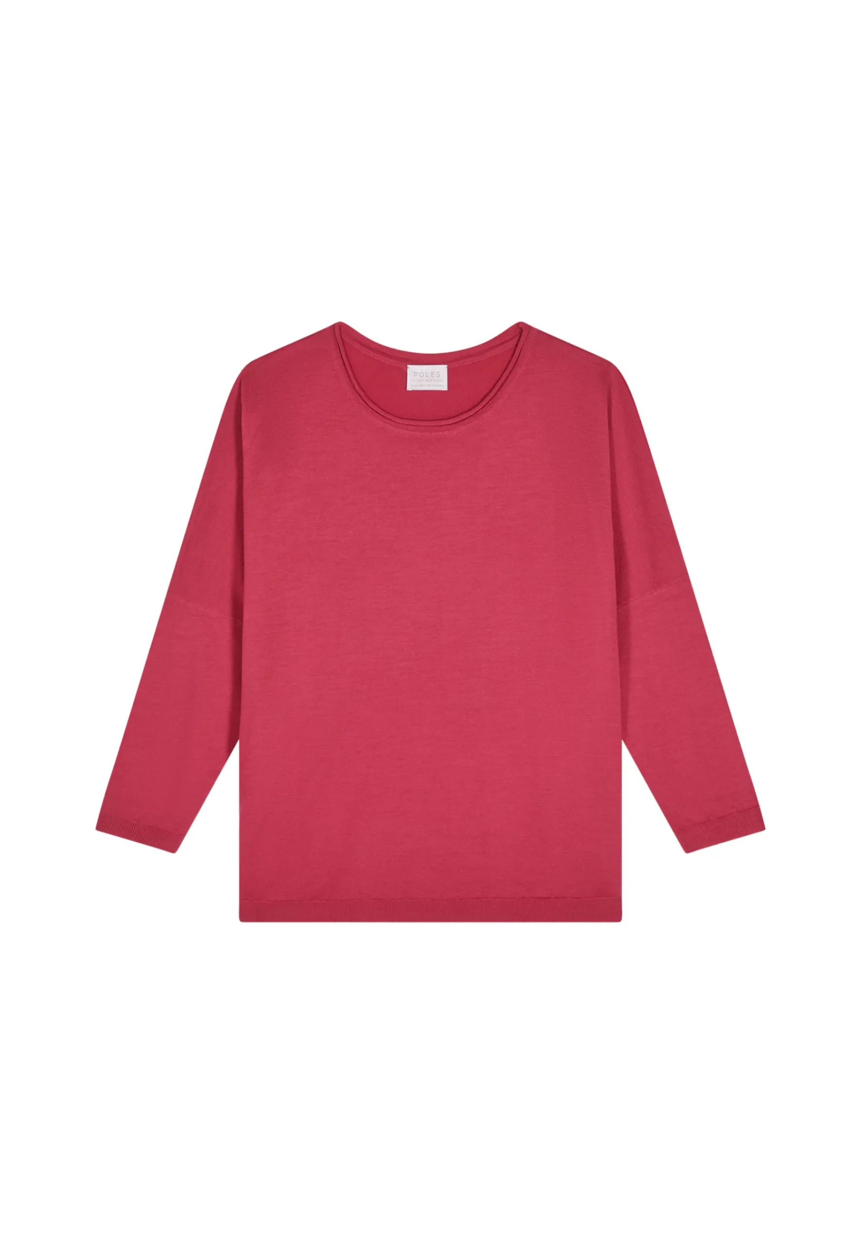 Montagut Pulls | Les Incontournables-Pull ample fin en laine mérinos - Azel 26-Rose foncé