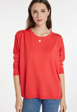 Montagut Pulls | Les Incontournables-Pull ample fin en laine mérinos - Azel 52-Rouge