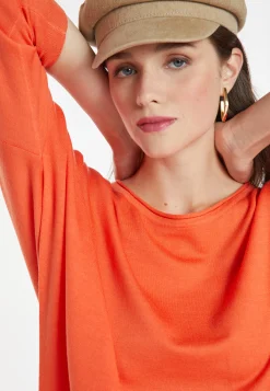 Montagut Pulls | Les Incontournables-Pull ample fin en laine mérinos - Azel 15-Orange