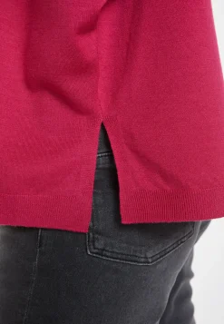 Montagut Pulls | Les Incontournables-Pull ample fin en laine mérinos - Azel 26-Rose foncé