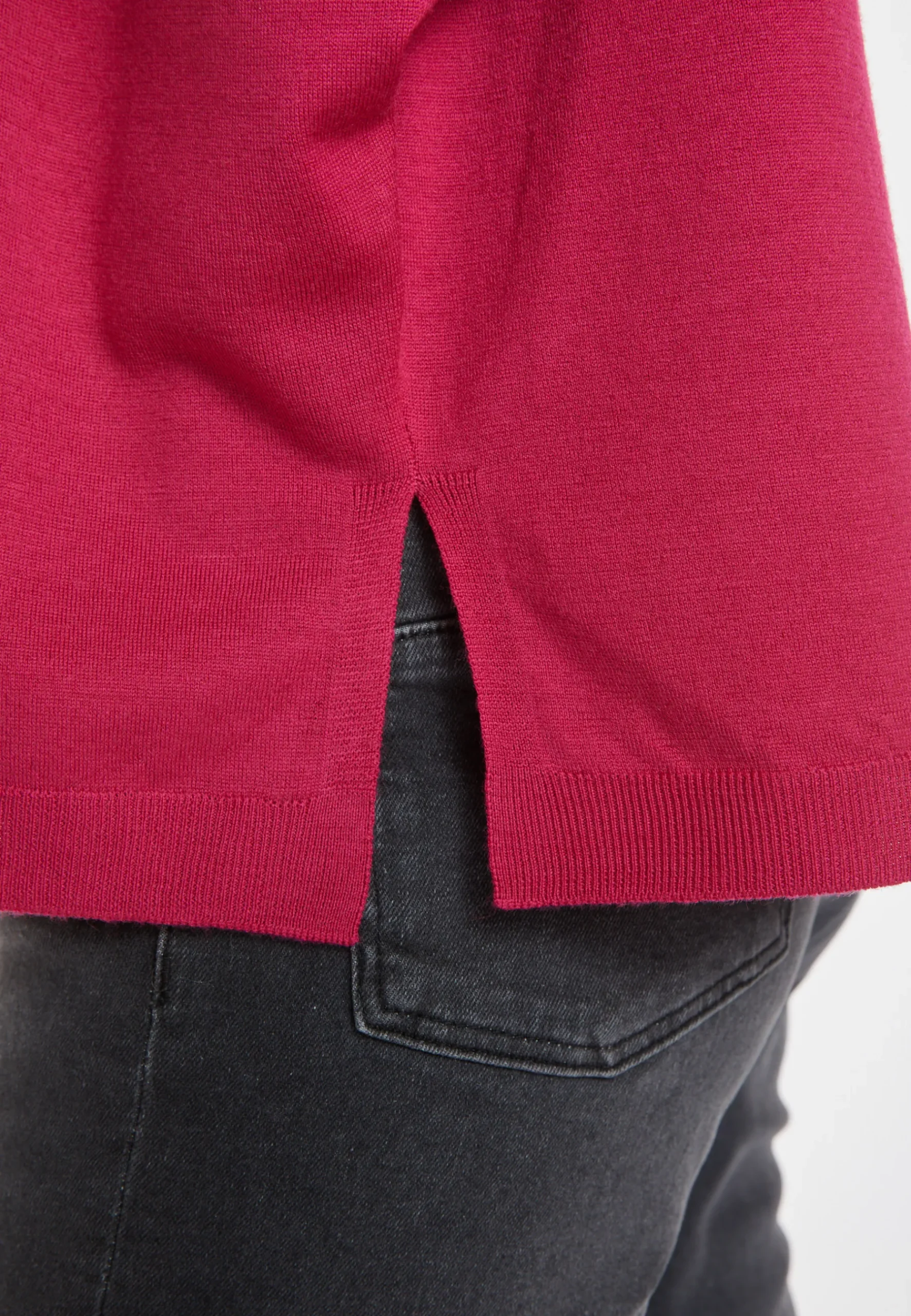 Montagut Pulls | Les Incontournables-Pull ample fin en laine mérinos - Azel 26-Rose foncé