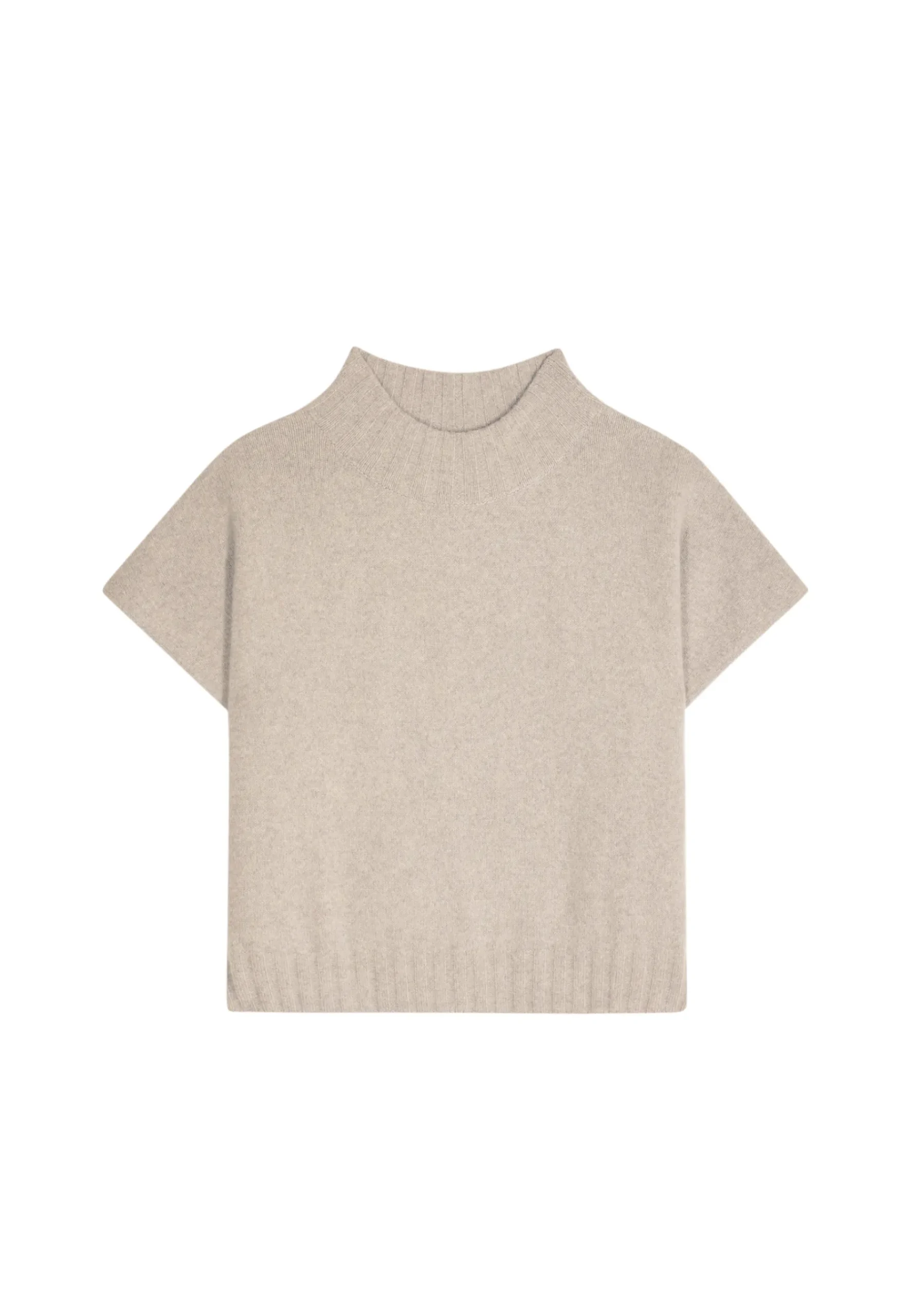 Montagut Les Incontournables-Pull ample manches courtes en cachemire - Virginia 09-Gris moyen