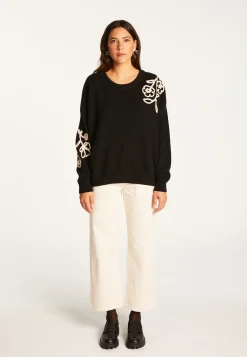 Montagut Pulls-Pull avec broderie en laine et cachemire - Rachel 86-Multicolore