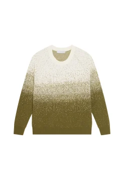 Montagut Pulls-Pull bicolore en coton brossé - Doryan 83-Kaki