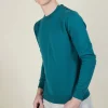 Montagut Pulls-Pull boutonné en coton - Bonze 21-Vert foncé