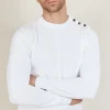 Montagut Pulls-Pull boutonné en coton - Bonze 02-Blanc