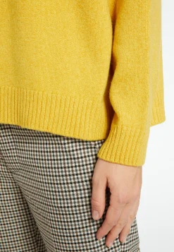Montagut Pulls-Pull boutonné laine et cachemire - Charlie 89-Moutarde