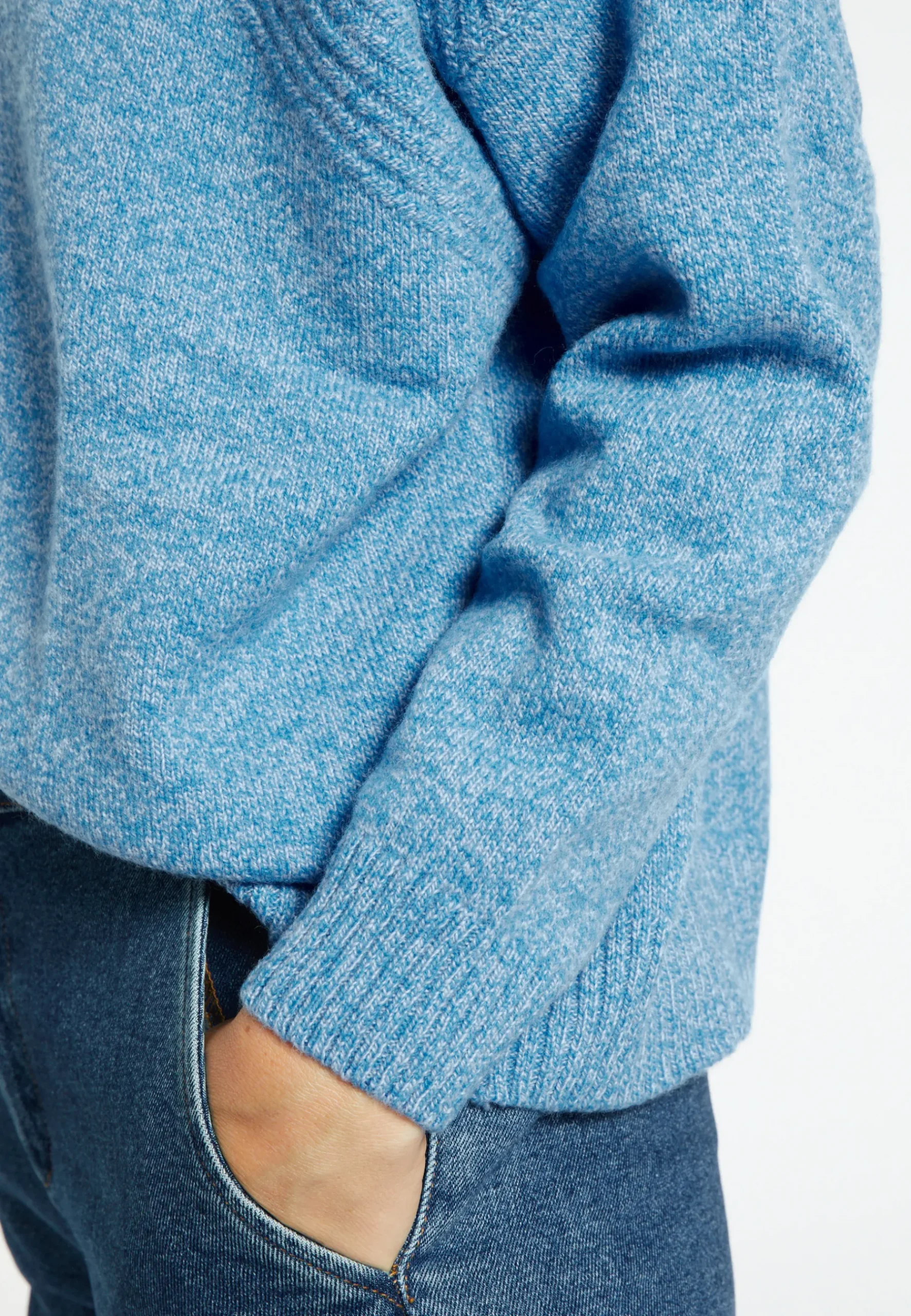 Montagut Pulls-Pull boutonné laine et cachemire - Charlie 06-Bleu moyen