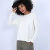 Montagut Pulls-Pull cachemire boutons dos - Becky 82-Ecru