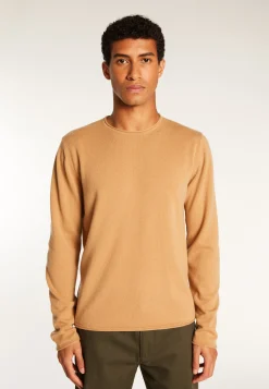 Montagut Pulls-Pull cachemire col rond - Ernesto 88-Camel