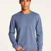 Montagut Pulls-Pull cachemire col rond - Ernesto 95-Bleu denim