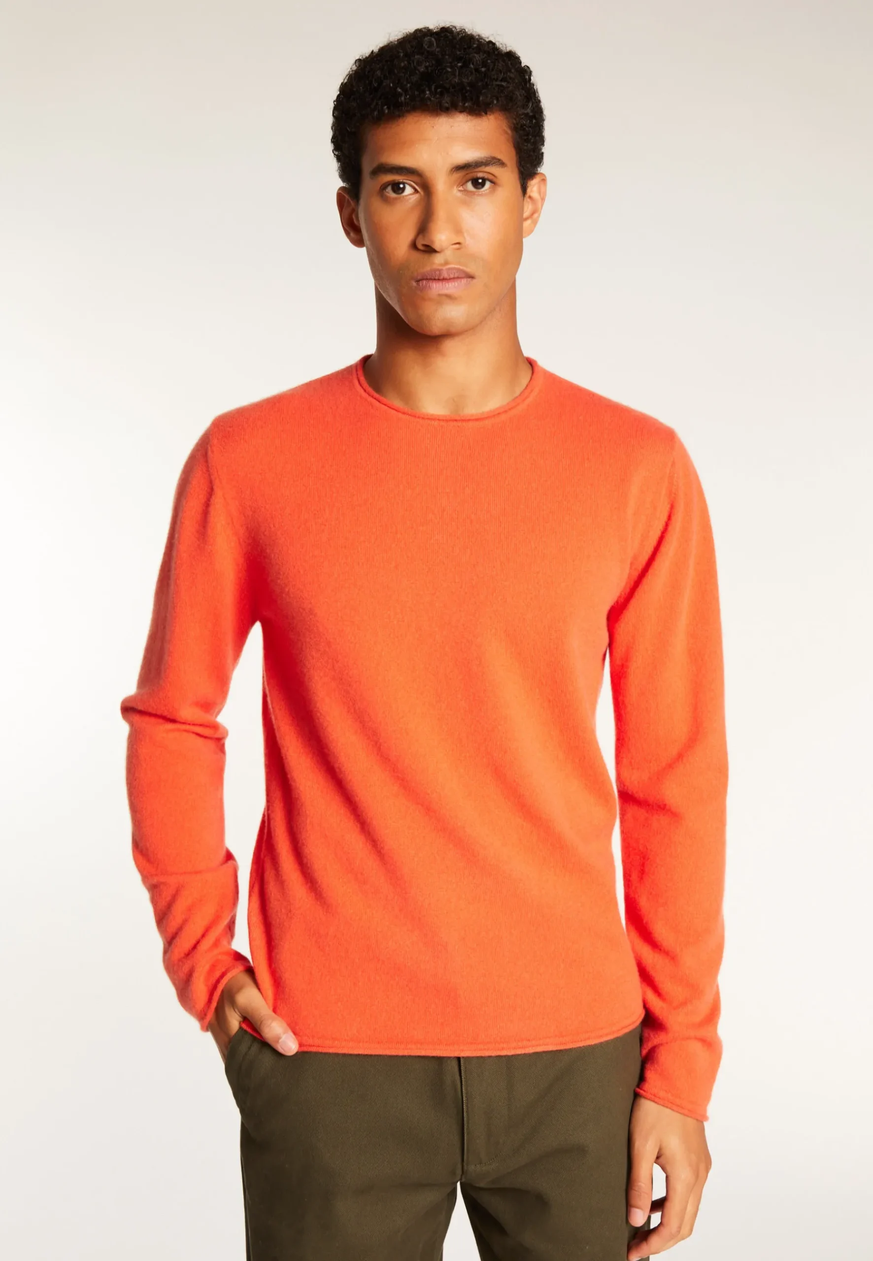 Montagut Pulls-Pull cachemire col rond - Ernesto 15-Orange