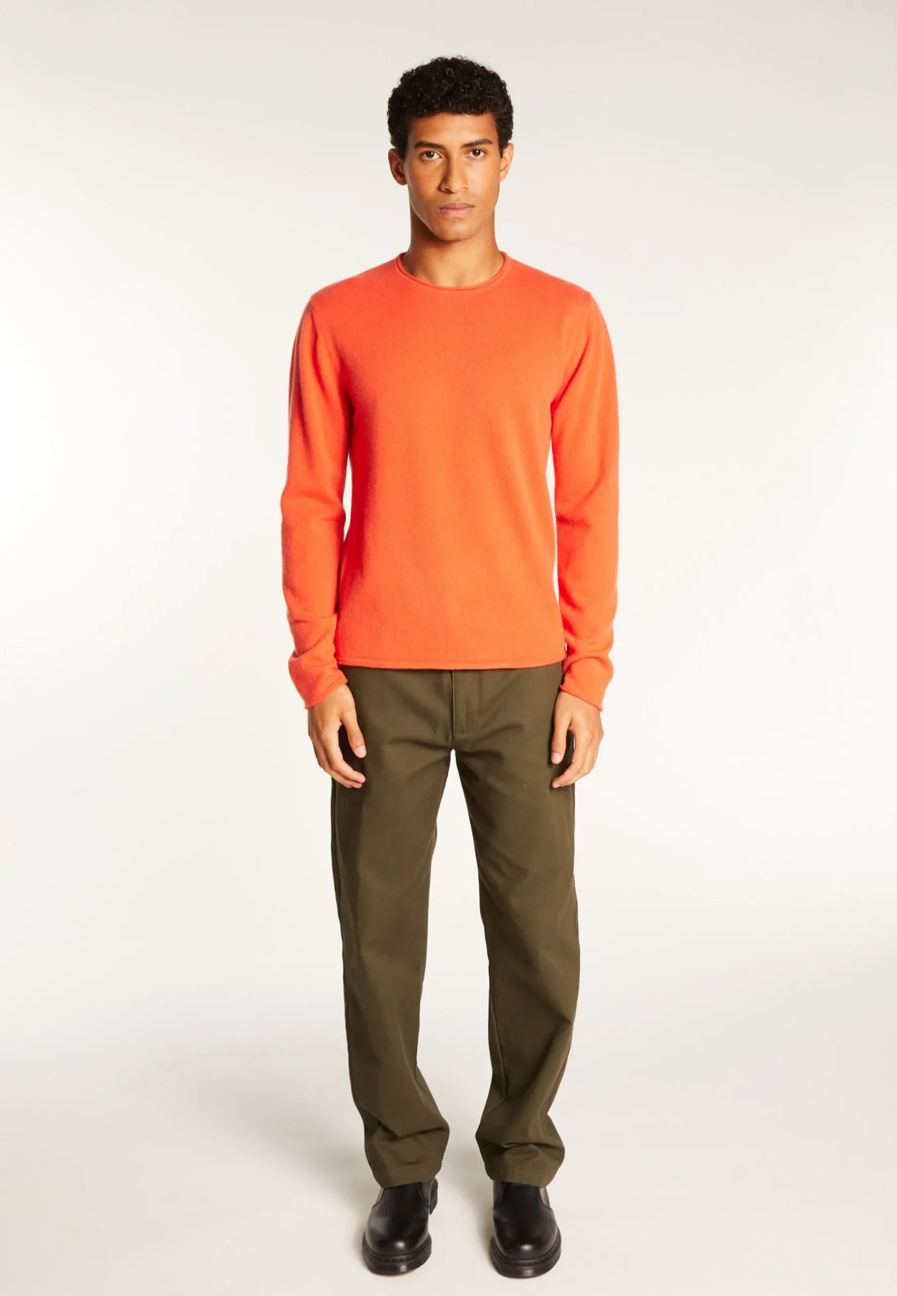 Montagut Pulls-Pull cachemire col rond - Ernesto 15-Orange