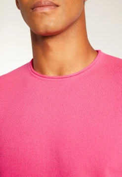 Montagut Pulls-Pull cachemire col rond - Ernesto 91-Fuchsia