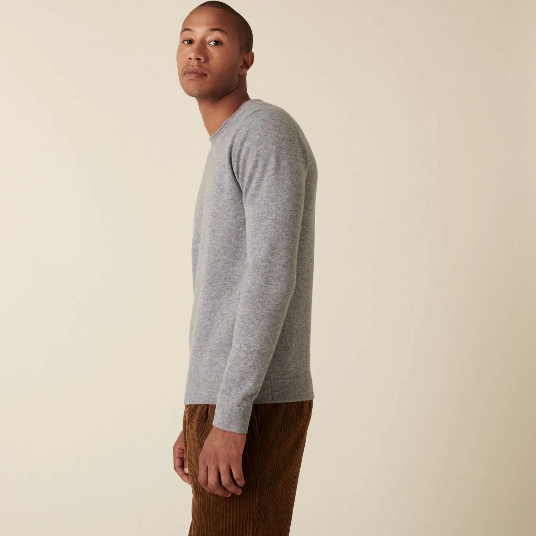 Montagut Pulls-Pull cachemire col roulotté - Ernest 09-Gris moyen