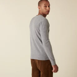 Montagut Pulls-Pull cachemire col roulotté - Ernest 09-Gris moyen