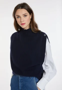 Montagut Les Incontournables-Pull cachemire et laine - Anika 05-Bleu marine