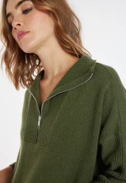 Montagut Pulls-Pull cachemire et laine - Charlotte 83-Kaki