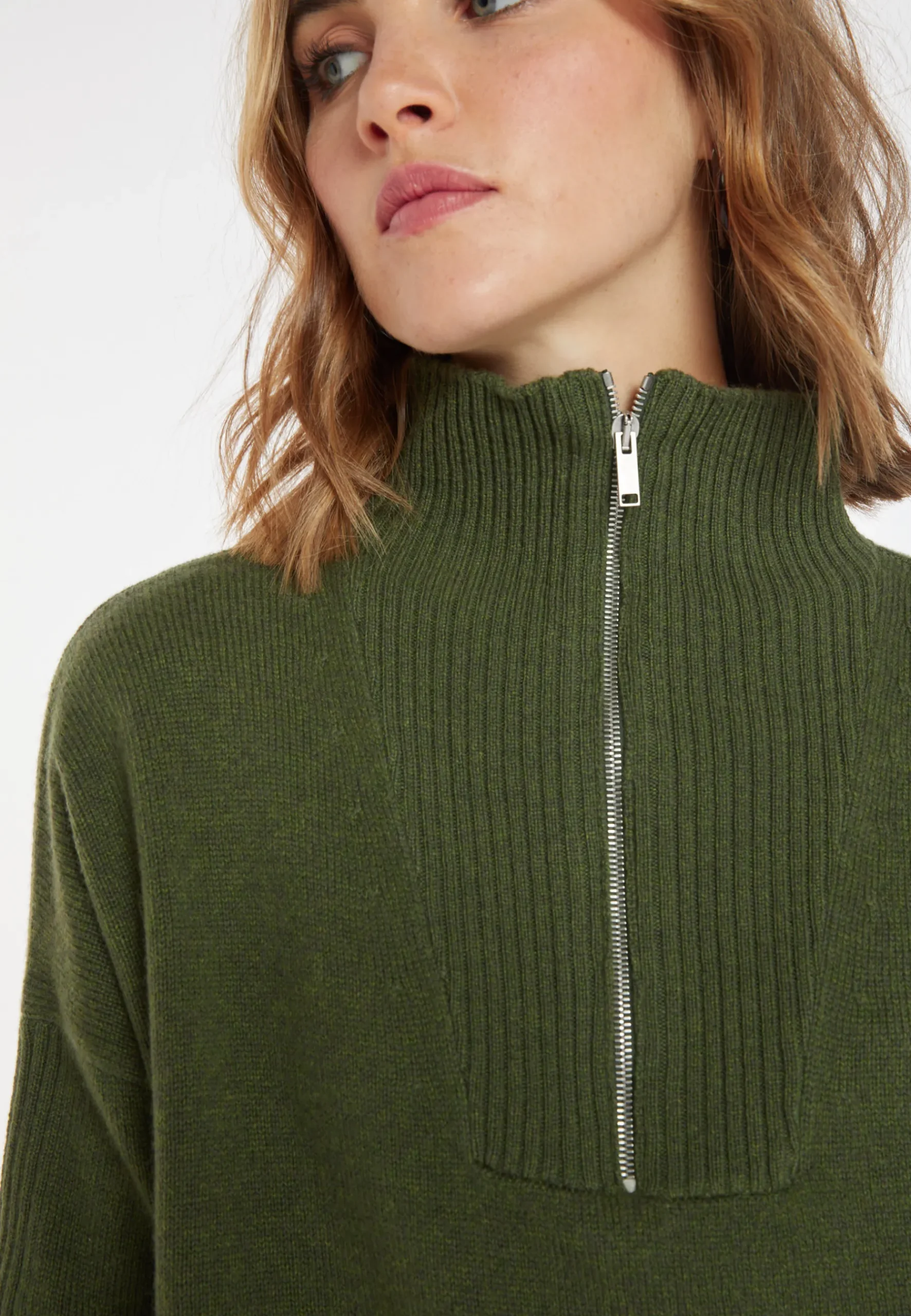 Montagut Pulls-Pull cachemire et laine - Charlotte 83-Kaki
