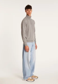 Montagut Pulls-Pull camionneur en cachemire - Emile 09-Gris moyen