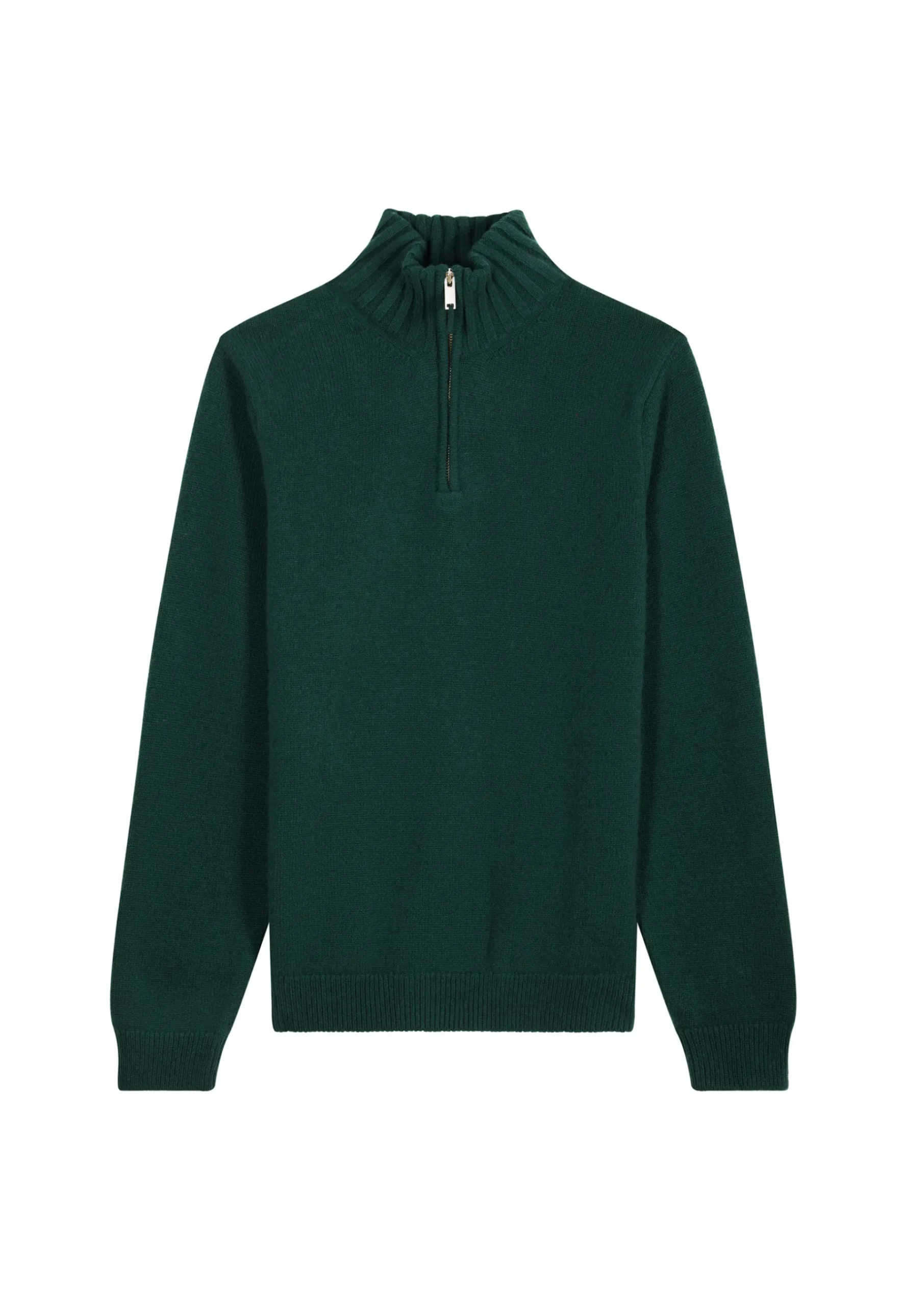 Montagut Pulls-Pull camionneur en cachemire 6 fils - Emiliano duo 21-Vert foncé