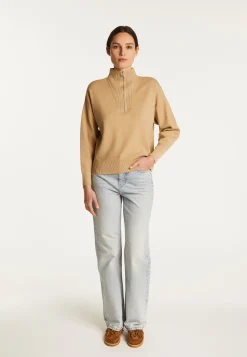 Montagut Pulls-Pull camionneur en laine melangée - Felicity 13-Beige moyen