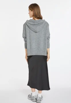 Montagut Pulls-Pull capuche laine et cachemire - Cassia 09-Gris moyen