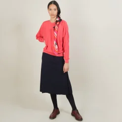 Montagut Pulls-Pull col bateau en coton cachemire - Felice 24-Rose clair