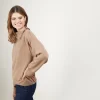 Montagut Pulls-Pull col boutonné en cachemire - Gretel bis 46-Marron clair