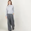 Montagut Pulls-Pull col boutonné en cachemire - Gretel bis 09-Gris moyen