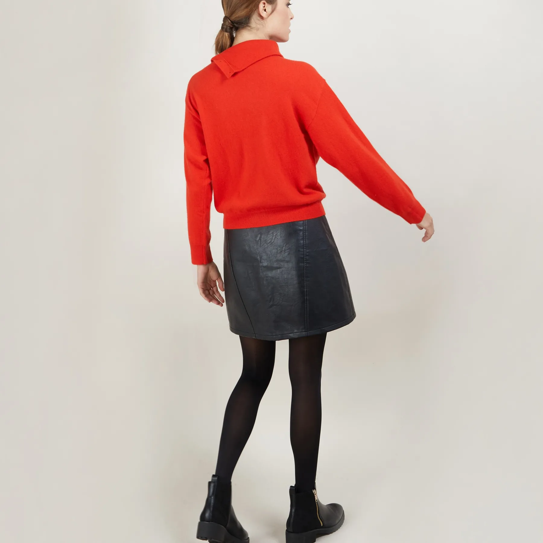 Montagut Pulls-Pull col boutonné en cachemire - Gretel bis 15-Orange
