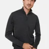 Montagut Pulls-Pull col camionneur avec logo en laine mérinos - Ryan 78-Gris anthracite