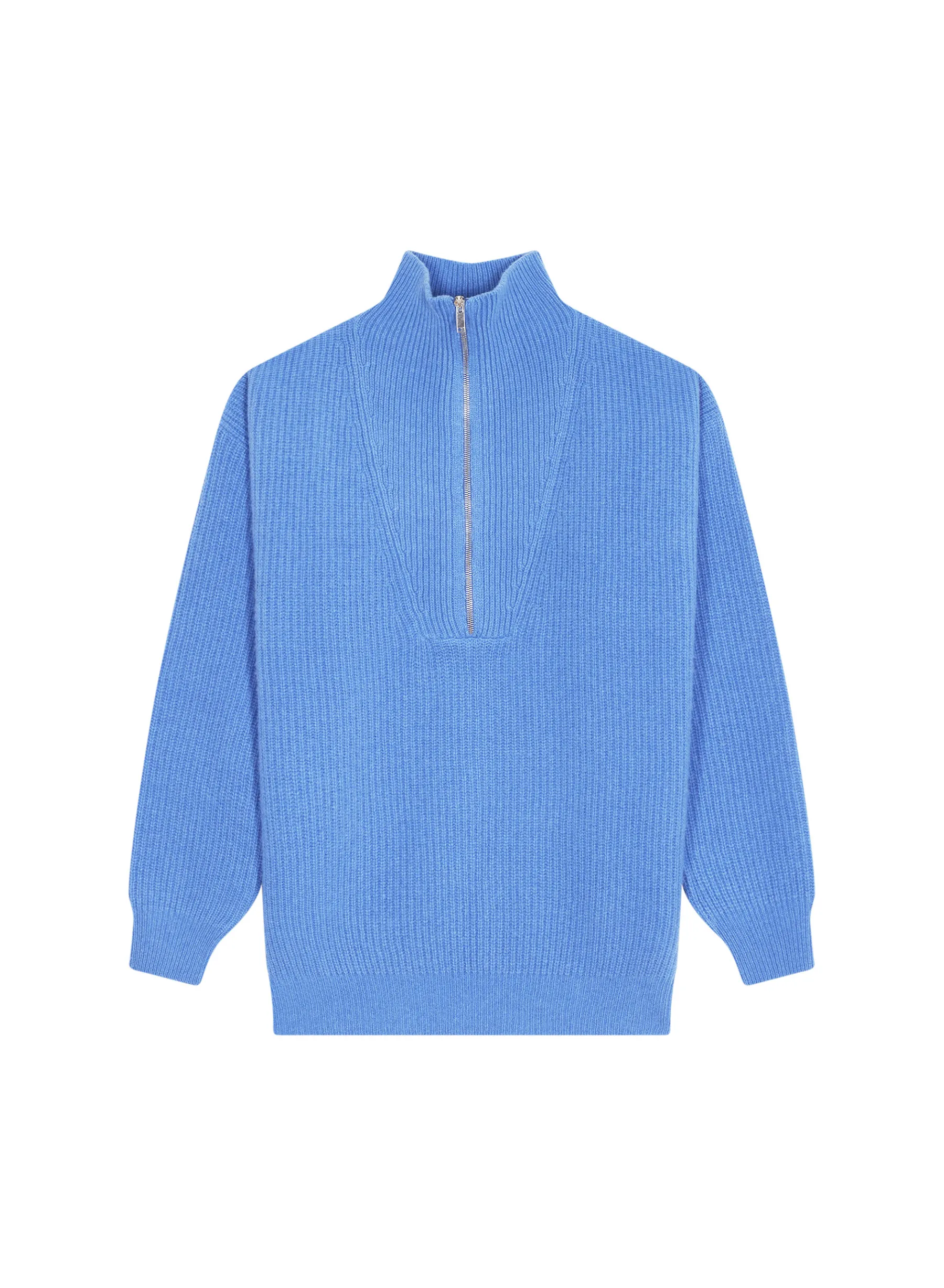 Montagut Pulls-Pull col camionneur en cachemire mélangé - French 06-Bleu moyen