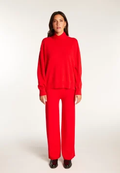Montagut Les Incontournables-Pull col montant en cachemire - Athena 52-Rouge