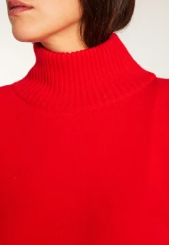 Montagut Pulls-Pull col montant en cachemire - Roxane 52-Rouge