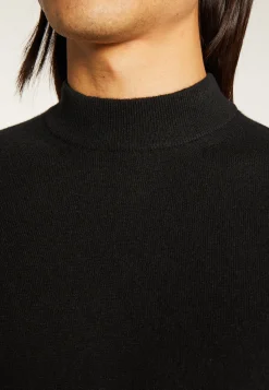 Montagut Pulls-Pull col montant en cachemire - Esteban 01-Noir