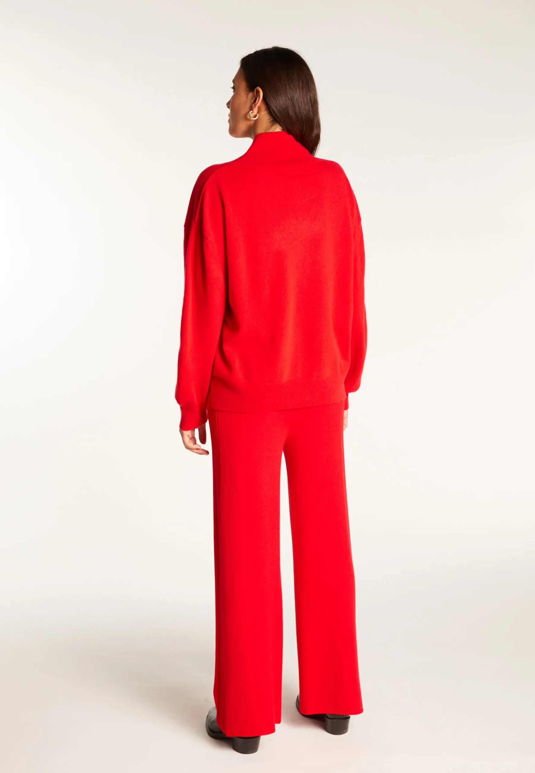 Montagut Les Incontournables-Pull col montant en cachemire - Athena 52-Rouge