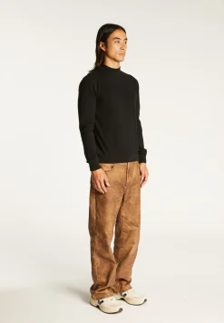 Montagut Pulls-Pull col montant en cachemire - Esteban 01-Noir