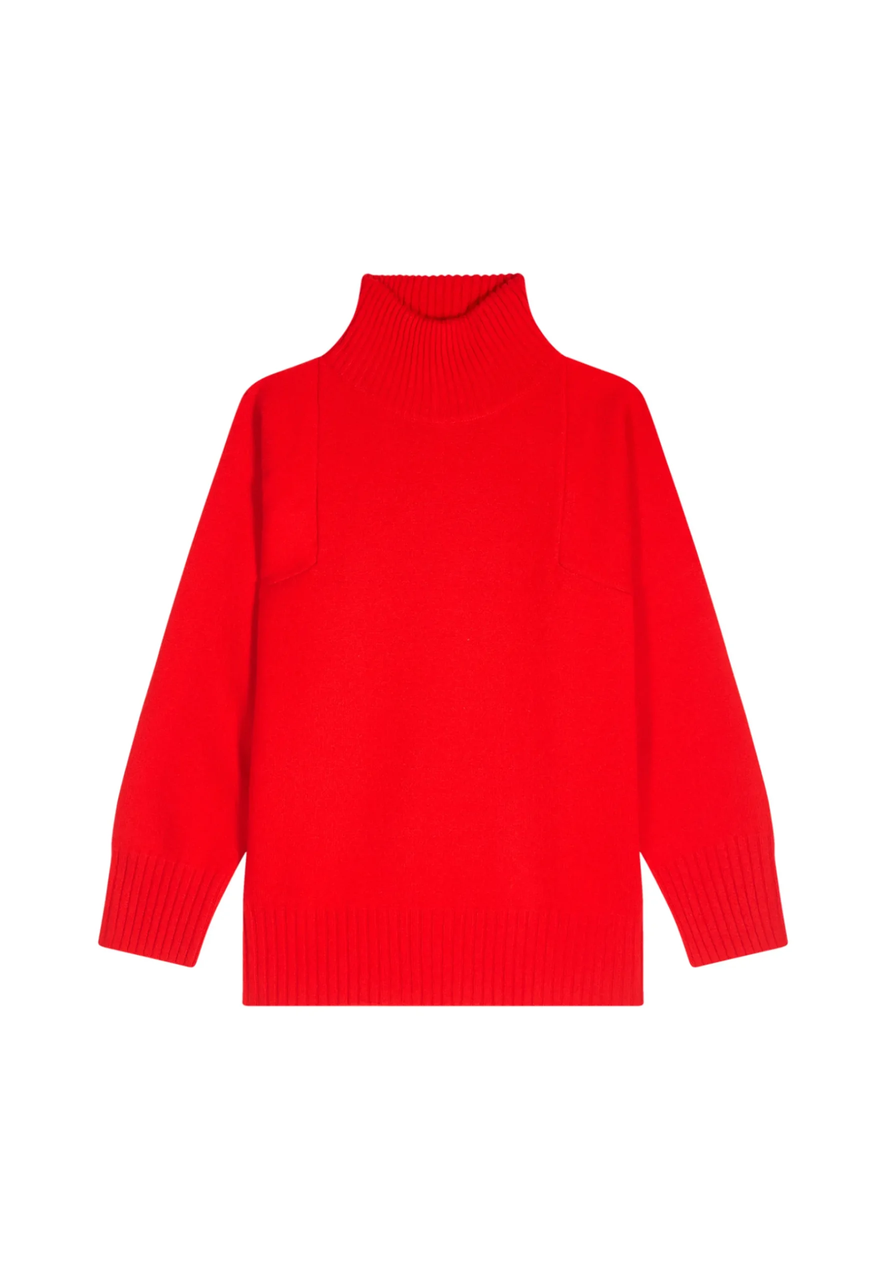 Montagut Pulls-Pull col montant en cachemire - Roxane 52-Rouge