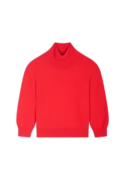 Montagut Les Incontournables-Pull col montant en cachemire - Athena 52-Rouge