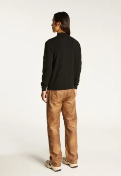Montagut Pulls-Pull col montant en cachemire - Esteban 01-Noir