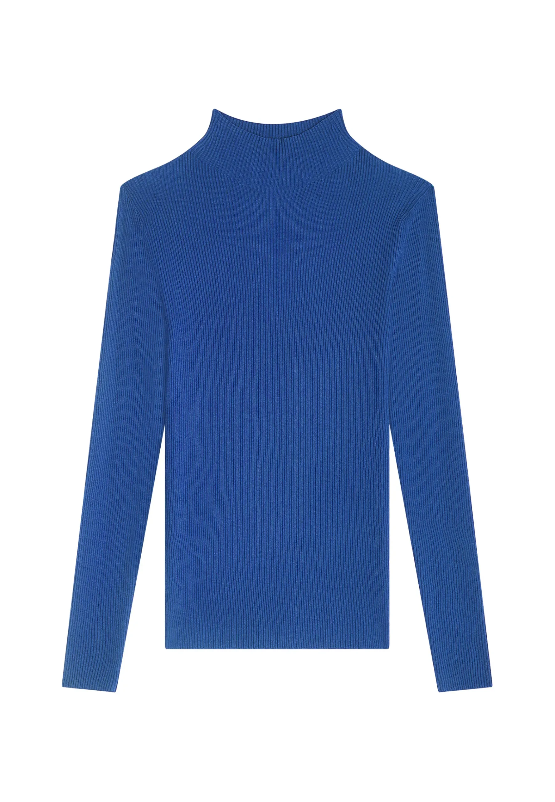 Montagut Pulls-Pull col montant en laine mélangée - Reagan 48-Bleu roi